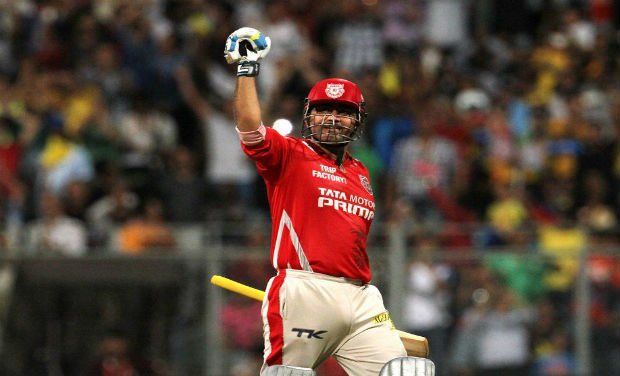 Virender Sehwag's sensational hundred powered Kings XI Punjab to a win over CSK and helped the Punjab IPL franchisee to make it their first ever IPL final. Photo: BCCI Virender Sehwag's sensational hundred powered Kings XI Punjab to a win over CSK and helped the Punjab IPL franchisee to make it their first ever IPL final. Photo: BCCI